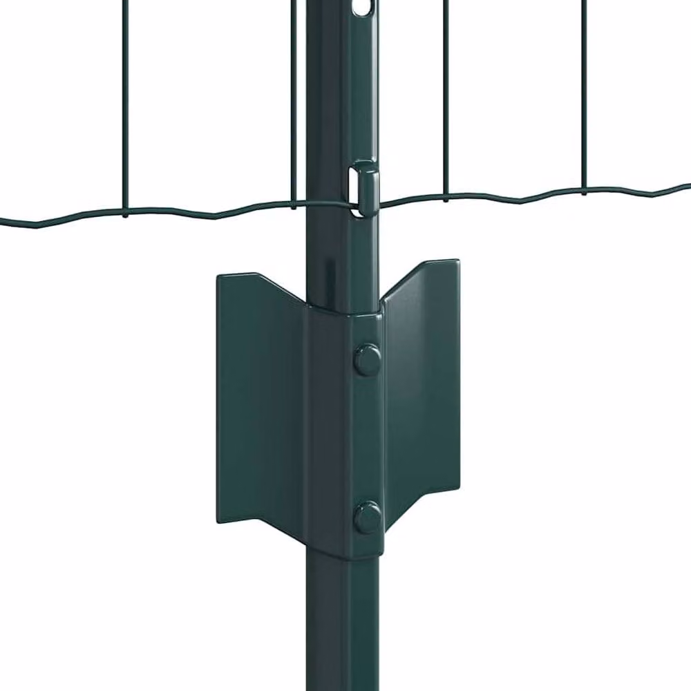 Berkfield Home Euro Fence with 5 U Posts, Green Steel, W: 10 m, H: 0.6 m – 3