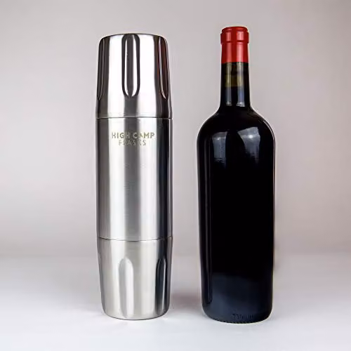 High Camp Firelight Stainless Steel Flask, Silver, 750 ml – 3