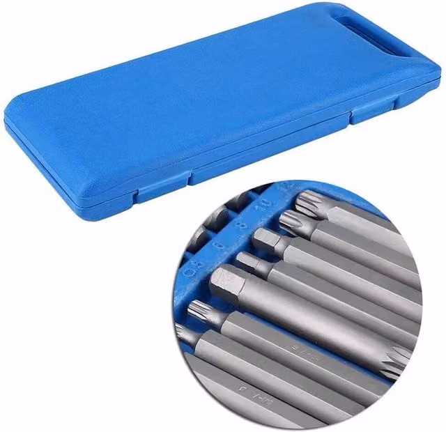 FLAVORA Blue Screwdriver Bit Set with Allen, Torx, Hex, Star and Spline Sockets
