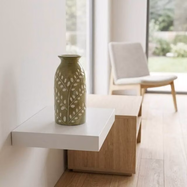 Garden Greatness Modern Green Ceramic Tabletop Decorative Vase
