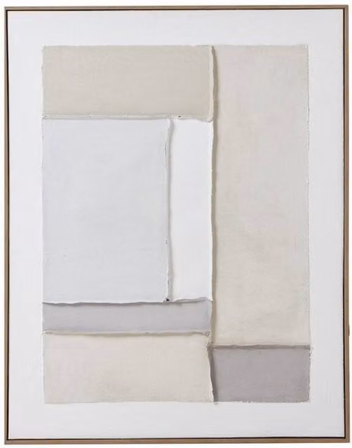 Lemon Pavilion Furniture and Decor Contempo Beta Abstract Framed Canvas Painting, Brown, W: 75 cm, H: 95 cm