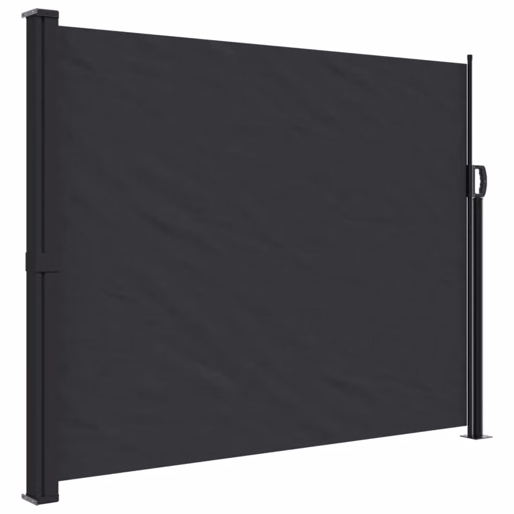 Berkfield Home Black Retractable Wall-Mounted Side Awning, W/H: 600 x 160 cm – 2