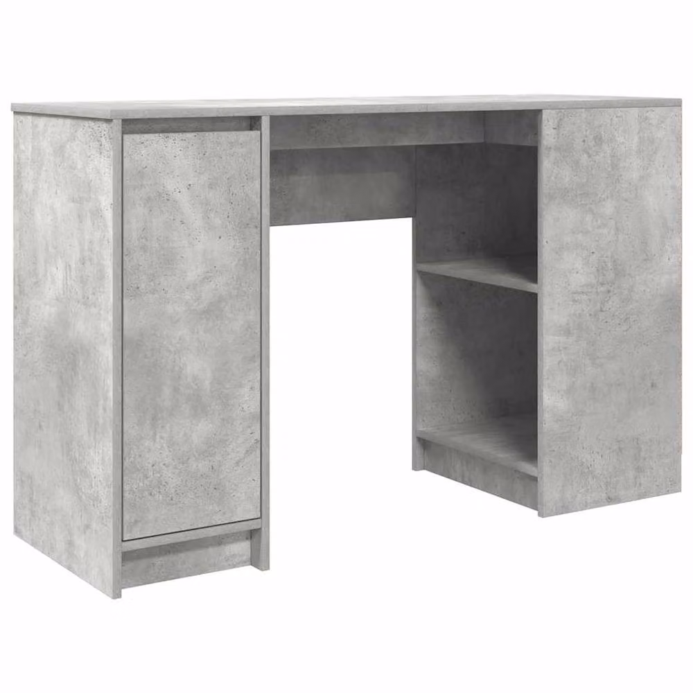 Berkfield Home Durable Writing Desk in Concrete Grey, Engineered Wood, W/D/H: 120 x 42 x 76 cm – 2
