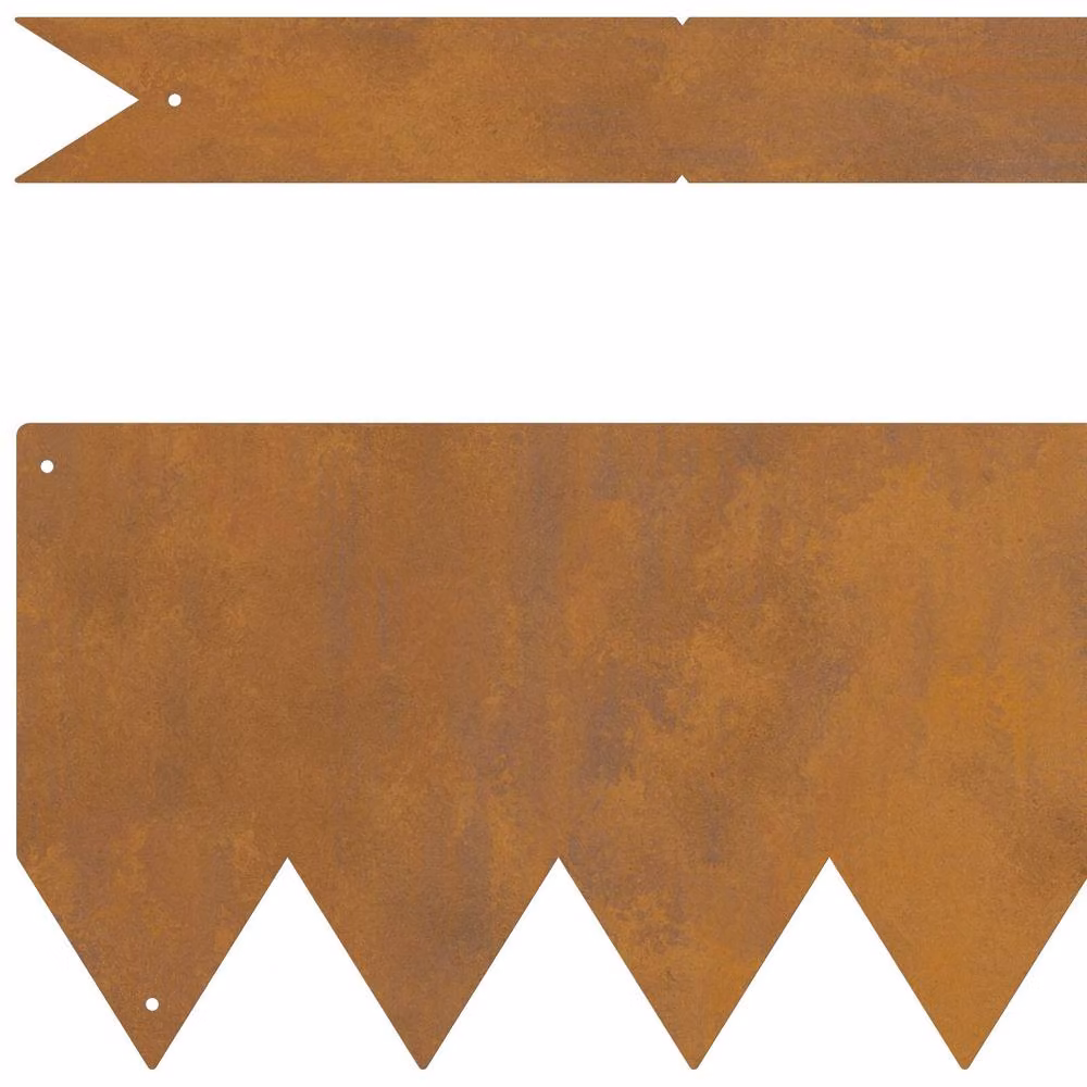Berkfield Home Lawn Edgings, 20 Pieces, Brown Weathering Steel, W/H: 100 x 15 cm – 2