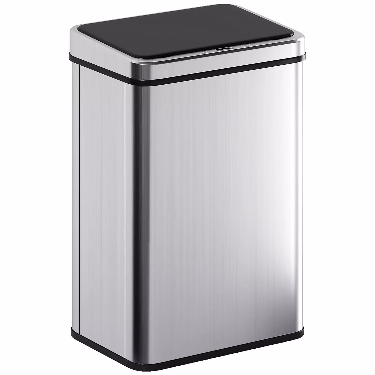 HOMCOM 40L Stainless Steel Kitchen Sensor Bin in Silver, Fingerprint Proof – 2