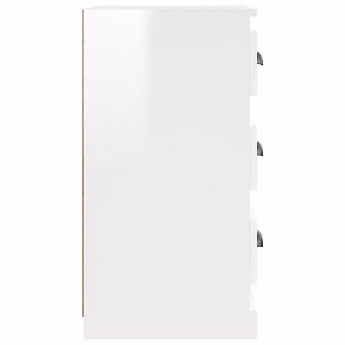 vidaXL Modern High Gloss White Sideboard in MDF, W/D/H: 36.0 x 35.5 x 67.5 cm – 2
