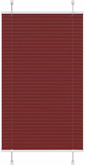 Berkfield Home Single Pleat Corded Blind in Bordeaux Red, W: 75 cm, H: 100 cm