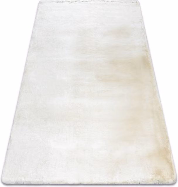 RugsX Teddy New Yellow Faux Fur Rectangular Rug W: 80 cm, L: 150 cm