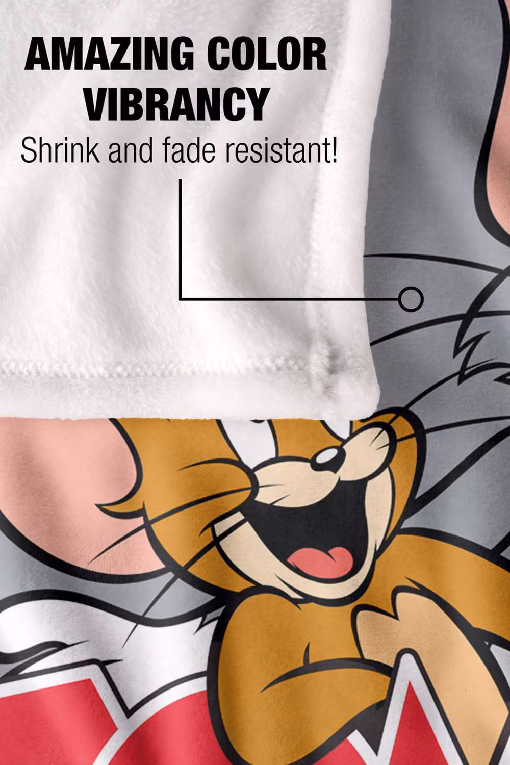 Warner Bros. Tom & Jerry Extra Large Super Soft Fluffy Polyester Throw Blanket in Multicolour – 4