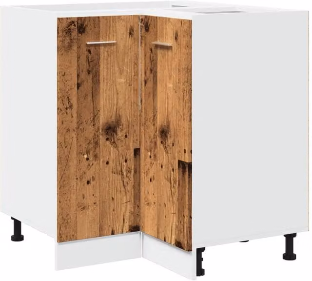 Berkfield Home Lyon Kitchen Cabinet Base Unit in Brown, W/D/H: 75.5 x 75.5 x 81.5 cm – 1