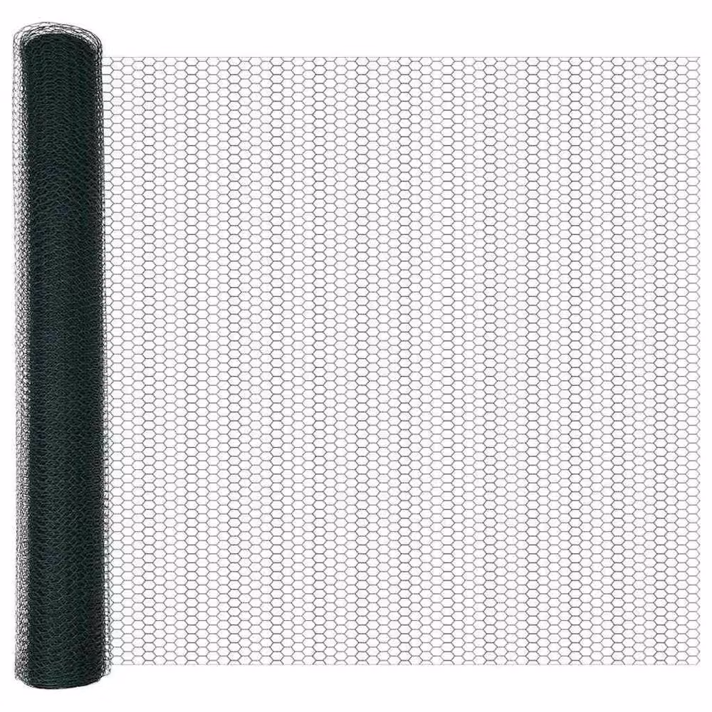 Berkfield Home Green Powder-Coated Steel Hexagon Wire Fence, 1 x 100 m – 2