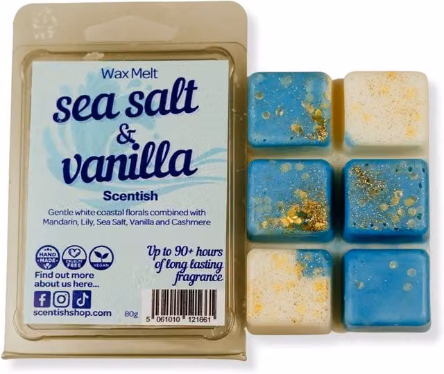Scentish Sea Salt and Vanilla Wax Melt, Multicolour