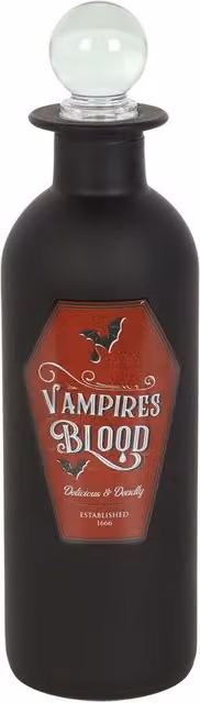 Something Different Vampire Blood Potion Glass Bottle in Black