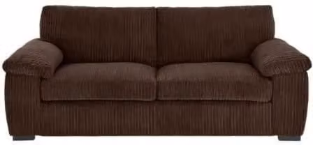 LUXURY LIFE Collingdale 2 Seater Sofa in Chocolate Brown Jumbo Cord Fabric – 1