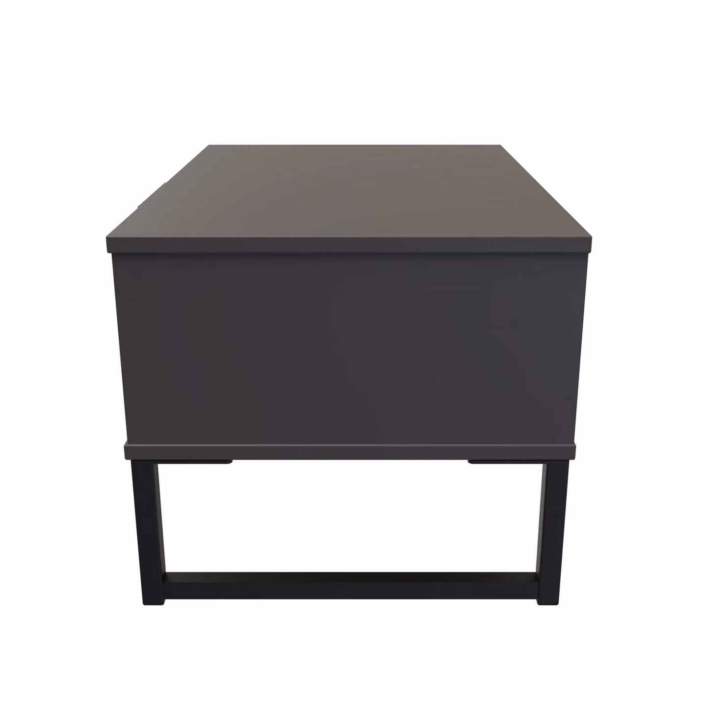 2 U Fuji Ready Assembled Wide Side Table with 1 Drawer in Dark Grey – 2