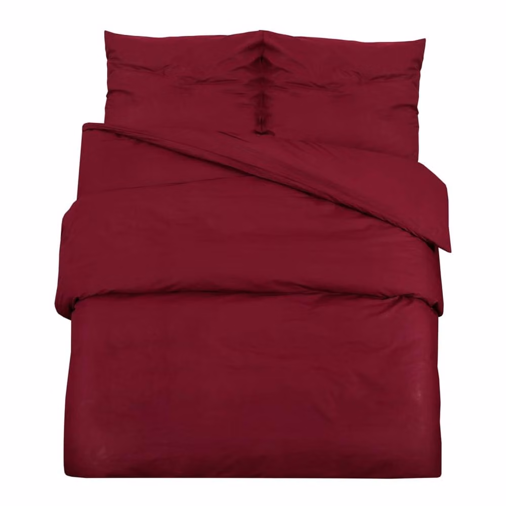 Berkfield Home Elegant Duvet Cover Set in Red Bordeaux, Microfibre, 200 x 200 cm – 2