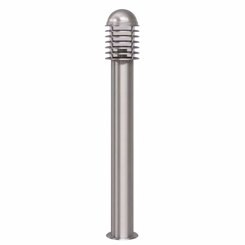 Berkfield Home Modern Silver Stainless Steel Outdoor Post Lamp for Garden and Terrace – 1