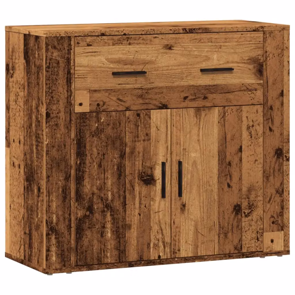 Berkfield Home Rustic Old Wood Sideboard in Brown, W/D/H: 80 x 33 x 70 cm – 2