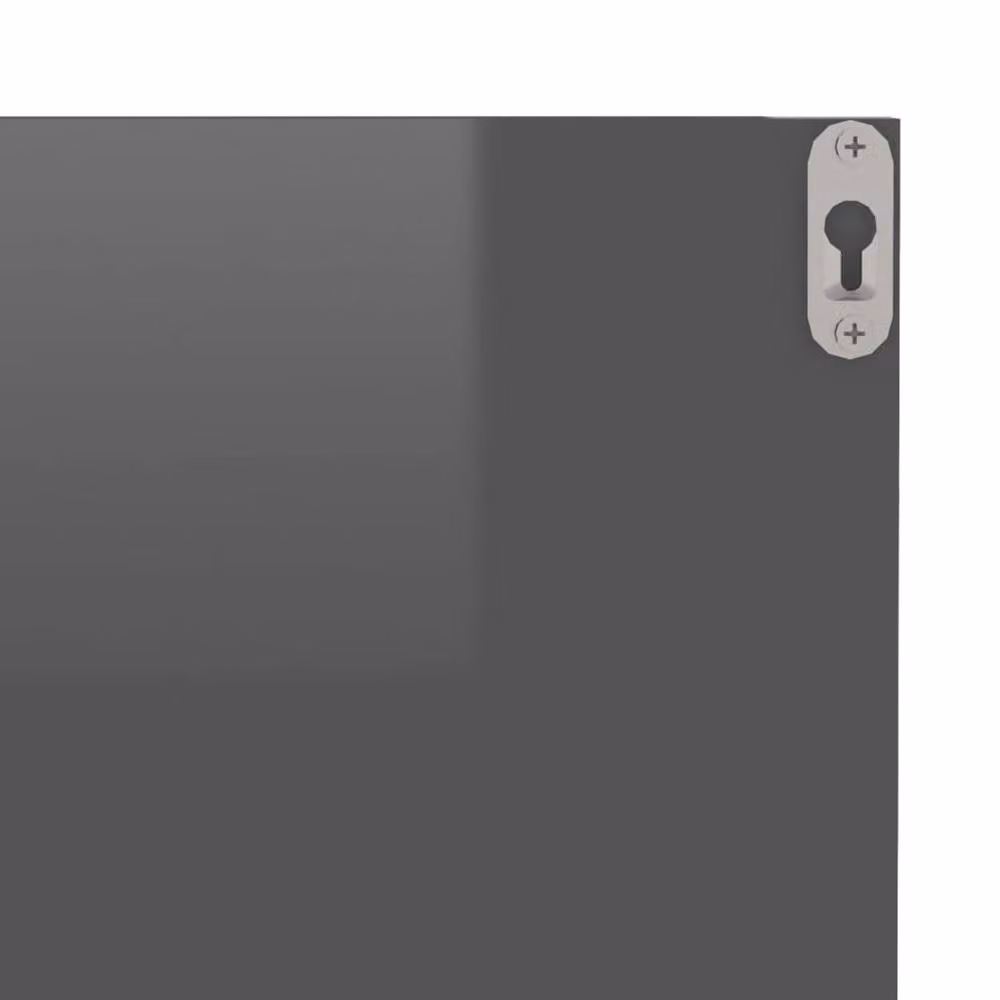 Berkfield Home Modern Wall Mounted Shelves, 4 Piece Set, High Gloss Grey, W: 40 cm, D: 11.5 cm, H: 18 cm – 5