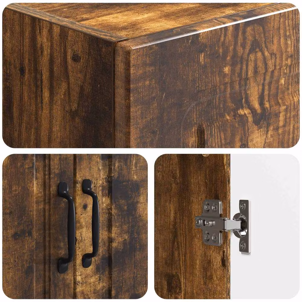 Berkfield Home Modern 2 Piece Cabinet Set in Smoked Oak Brown Engineered Wood – 3