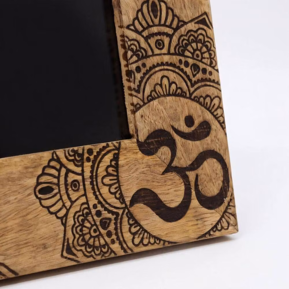 KDMD Elegant Black Mango Wood Mandala Picture Frame for 10x15cm Photos – 2