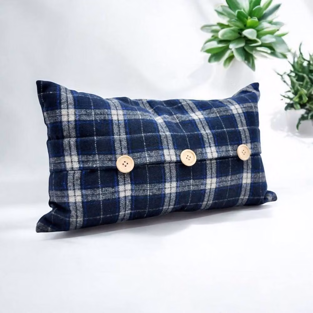 Minster Blue Rectangular Cushion Cover, W: 50 cm, H: 30 cm – 2