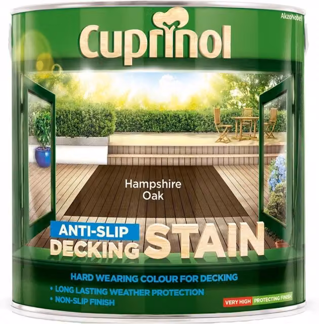 Cuprinol Anti-Slip Decking Stain in Hampshire Oak Brown