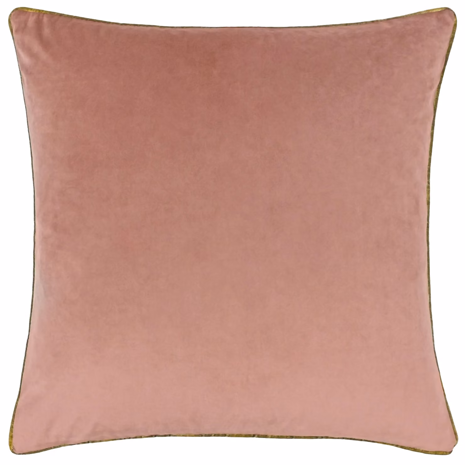 Furn Meridian Velvet Piped Square Cushion in Pink, W x D: 55 x 55 cm – 2