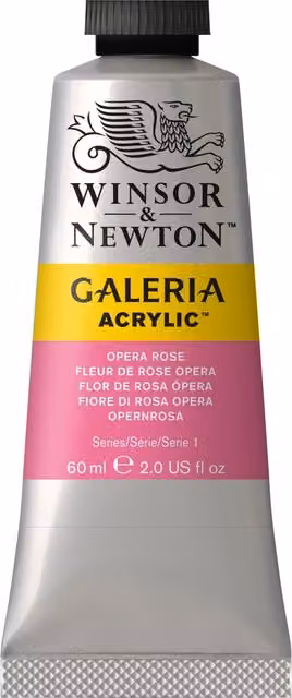 Winsor & Newton Galeria Acrylic Paint, Opera Rose, 60 ml