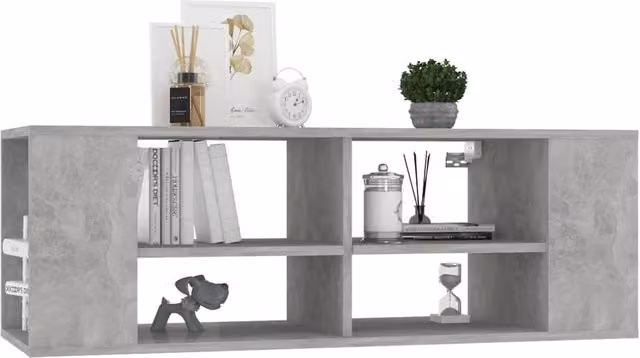 Berkfield Home Wall-Mounted TV Cabinet in Concrete Grey, W/D/H: 102 x 35 x 35 cm – 1