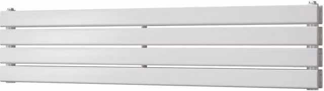 UK Radiators Typhoon Axis White Horizontal Double Panel Designer Radiator W: 120 cm, H: 27.2 cm