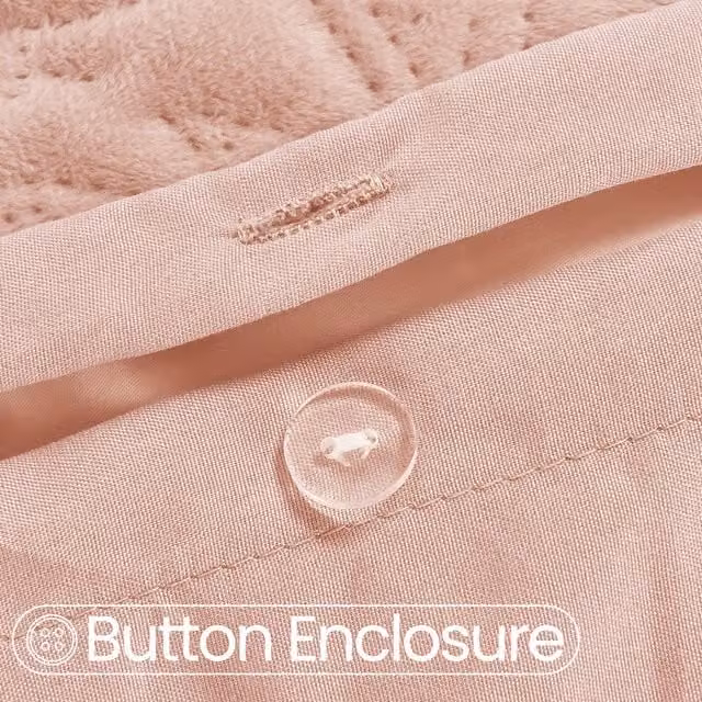Velosso Pink Velvet Floral Duvet Cover and Pillowcase Set, W: 140 cm, L: 200 cm