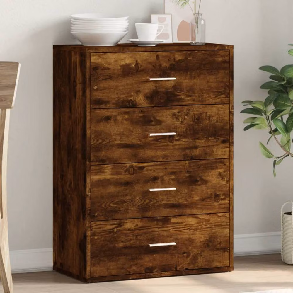 Berkfield Home Smoked Oak Sideboard in Brown, W/D/H: 60 x 31 x 84 cm – 2