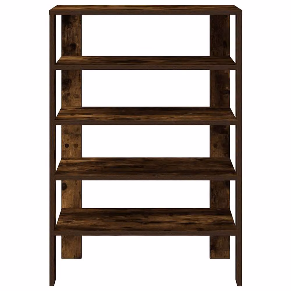 Berkfield Home Shoe Rack in Smoked Oak Brown, W/D/H: 61 x 32 x 87.5 cm – 3