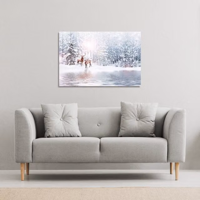 Benjamin Tate Design LTD In The Frost Gallery Blue Canvas Wall Art W/H: 41 x 61 cm