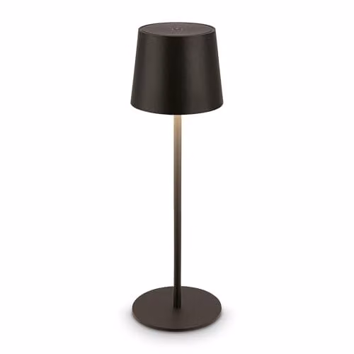 Briloner Black Rechargeable LED Table Lamp with Touch Control and Dimmable Warm White Light, H 33 cm x W 11 cm x D 11 cm – 1