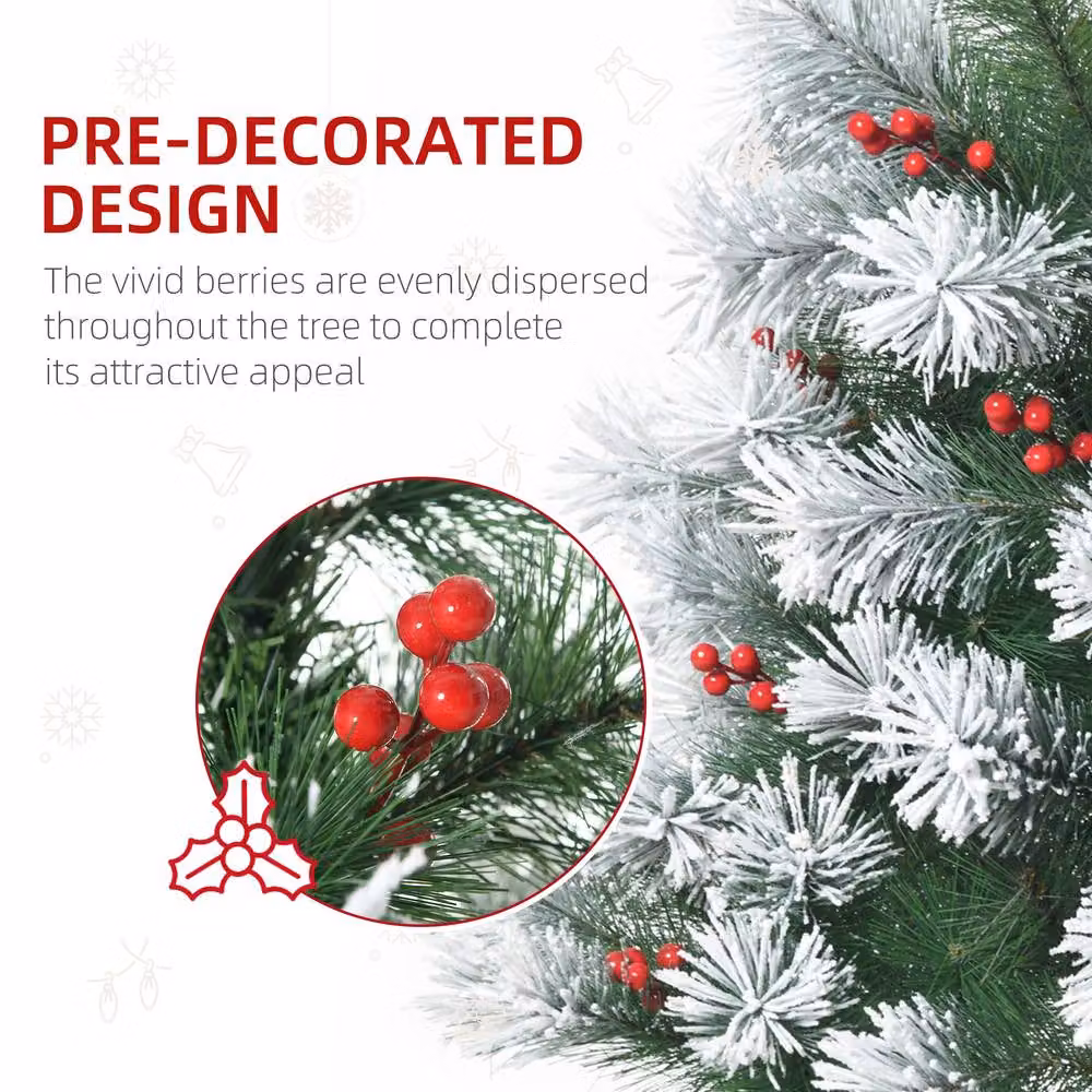 STILVORA Artificial Green Christmas Tree with Metal Stand, Height: 210 cm – 4