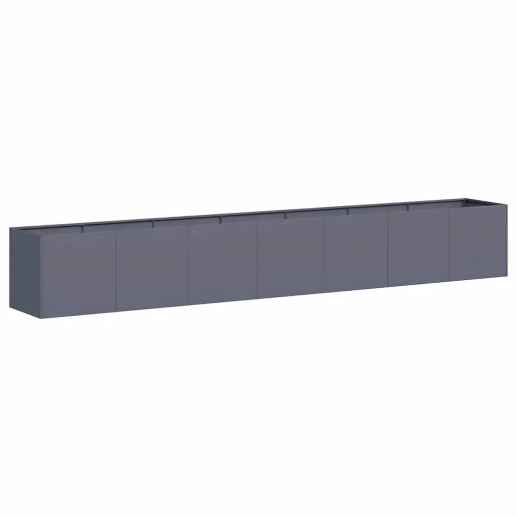 Berkfield Home Anthracite Steel Planter W/D/H: 280 x 40 x 40 cm – 2