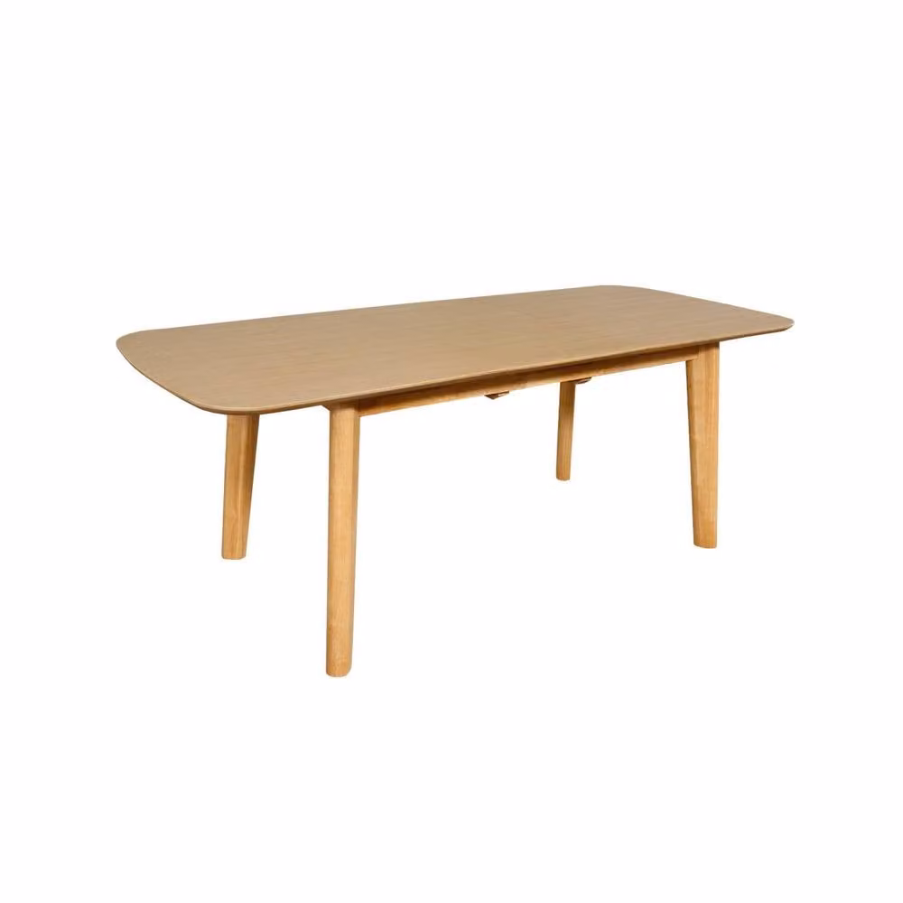 Sweekeek Extendable Rectangular Dining Table, Brown Oak and Metal Veneer, W/D/H: 180 x 90 x 76 cm – 2
