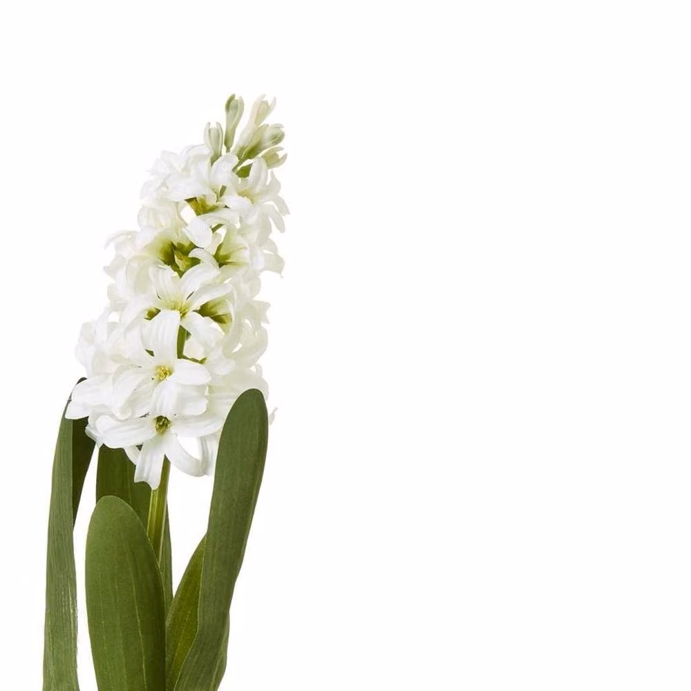 Hill Interiors Hyacinth Stem Artificial Plant in White – 2