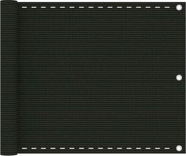 Berkfield Home Dark Green HDPE Balcony Screen, W: 75 cm, L: 500 cm – 1