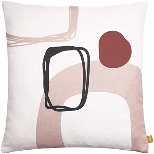Riva Home Aida Geometric Abstract Printed Square Cushion in Pink, W/D/H: 43 x 43 x 43 cm – 2