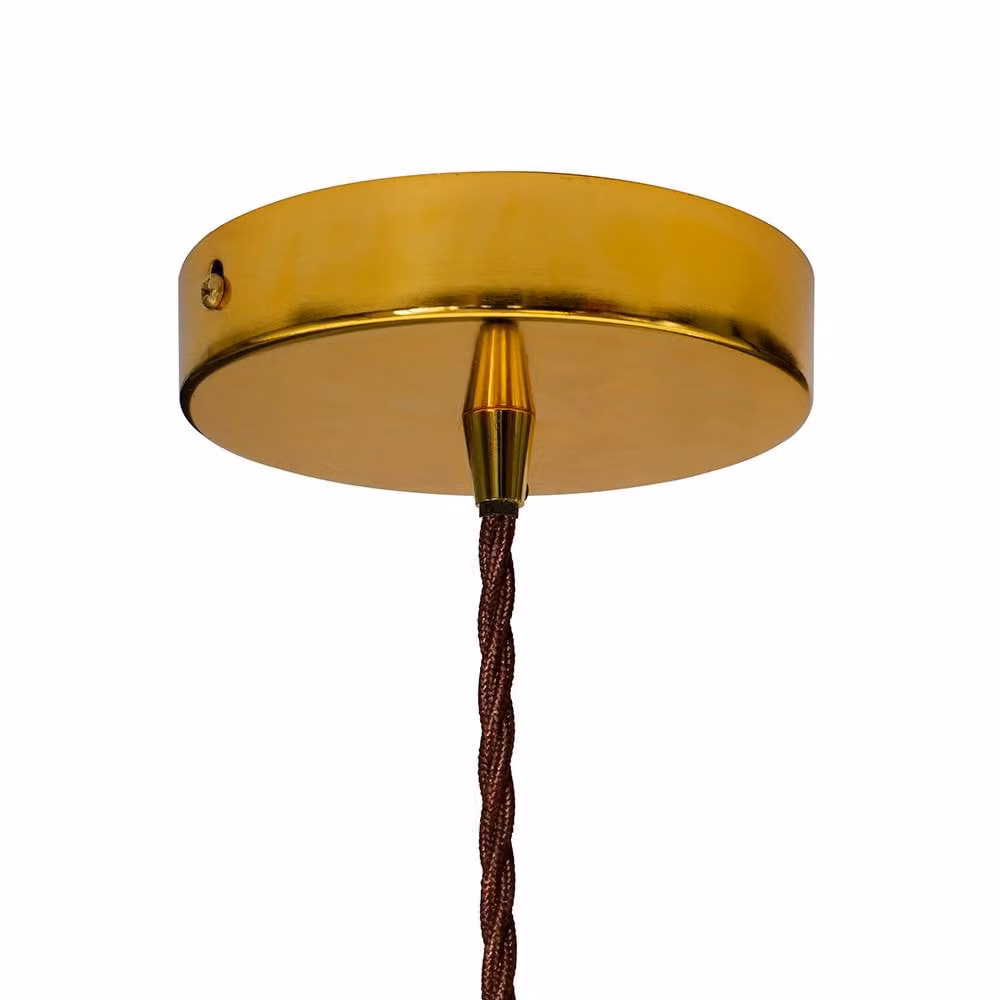 SE Home Worcester Suspended Pendant Light in Grey, Gold and Brown – 1
