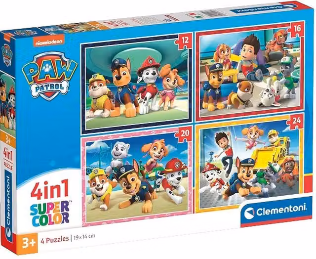 Clementoni Paw Patrol 4 In 1 Multicolour Character Puzzle Set