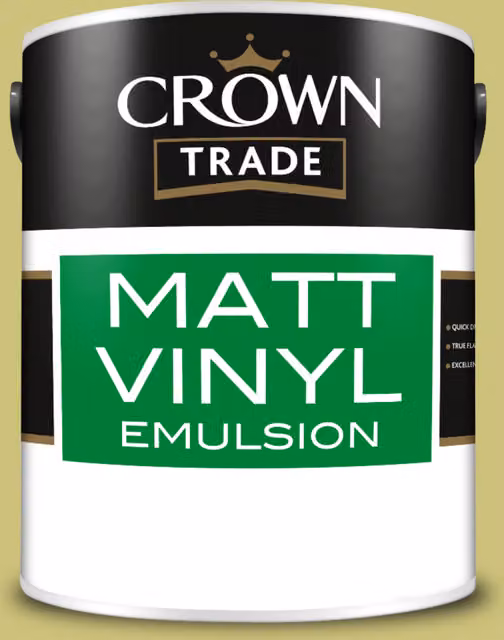 Crown Trade Gentle Olive Matt Water Based Dispersion Paint, 5 l