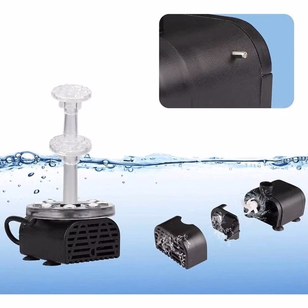 NESTLUNE Solar Powered Water Feature Fountain Pump in Black, W/D: 100 x 100 cm – 4