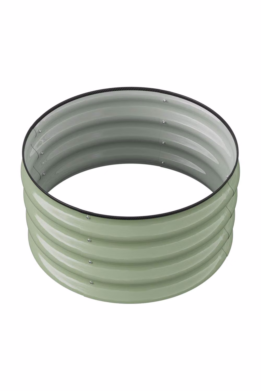 Living and Home Round Metal Raised Garden Bed in Green, W/D/H: 60 x 60 x 30 cm – 3
