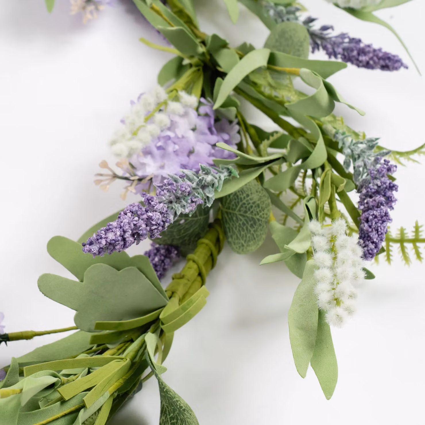 Scottish Everlastings Ltd Purple Hyacinth, Eucalyptus and Lavender Floral Garland, 150 cm – 2