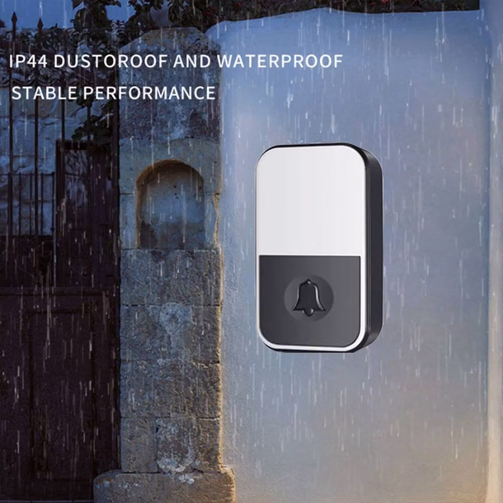 Ventryn Wireless Waterproof Doorbell with 1 Transmitter and 2 Receivers in White – 4