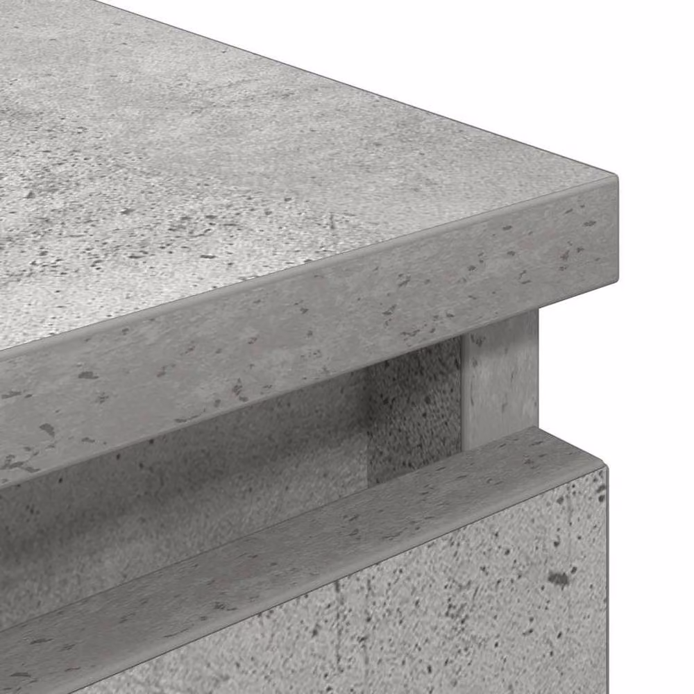 Berkfield Home TV Cabinet in Concrete Grey, Engineered Wood, W/D/H: 100 x 35 x 54 cm – 3